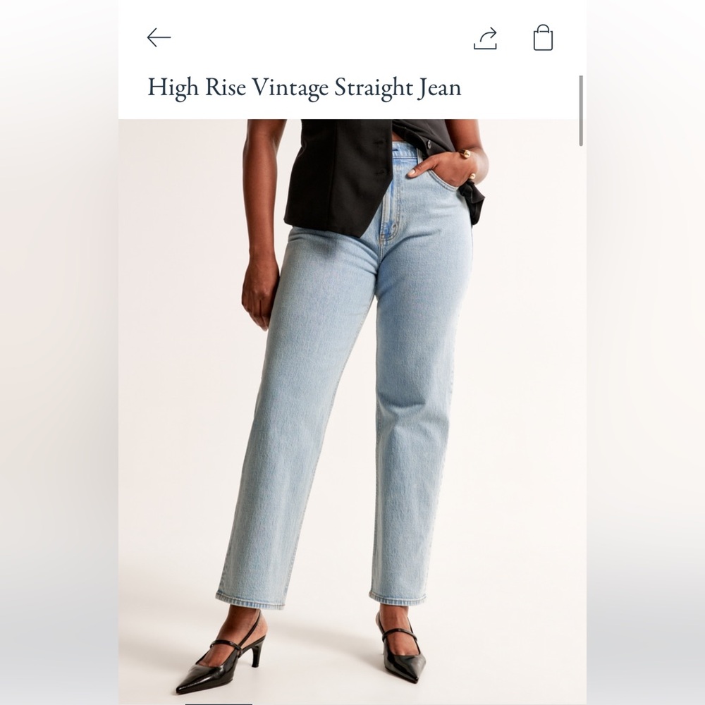 Abercrombie Vintage Straight High Rise Jean